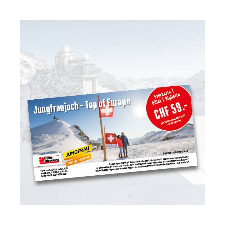 Fahrkarte Jungfraujoch Erwachsene Halbtax Abo Interdiscount