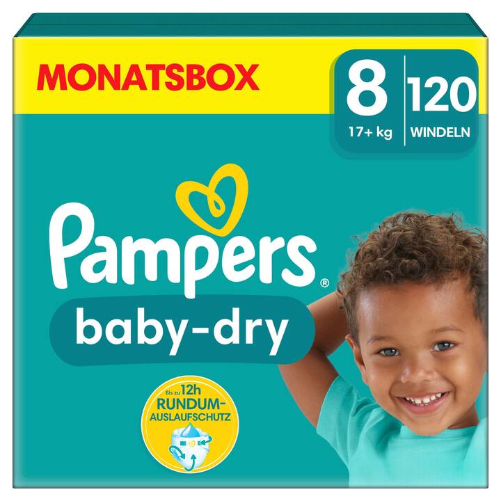 PAMPERS Baby-Dry 8 (Monatsbox, 120 Stück)