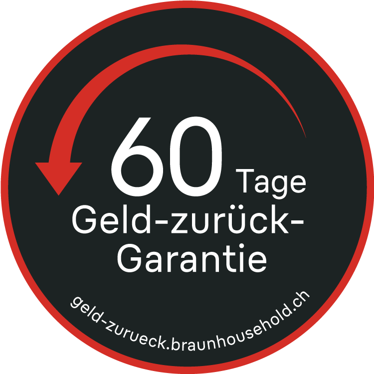 BRAUN 60 Tage Geld zurück Garantie