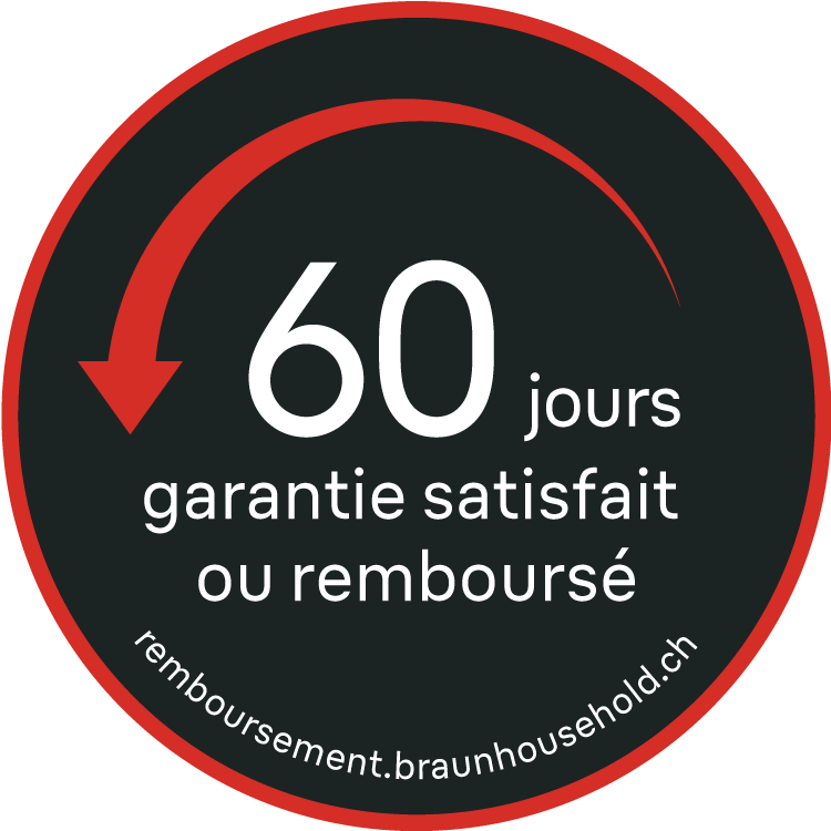 BRAUN 60 jours garantie satisfait ou remboursé