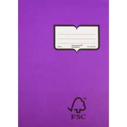 NATURA LINE Cahier (A4, En blanc, Mauve)