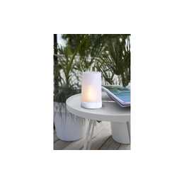 STAR TRADING Pillar Flame LED-Kerze (Weiss)