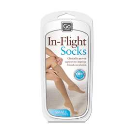 GO TRAVEL Flight Socks EURO 39-42 Contention élastique des membres inférieurs (Beige, Brun)