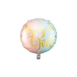 PARTYDECO Palloncino in lamina Boy or Girl (35 cm, 1 pezzo)