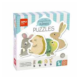 APLI KIDS Puppies Puzzle (4 x 12 pezzo)