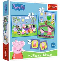 TREFL Peppa Pig Tiere Puzzle (2 x 48 Stück, 30 Stück)