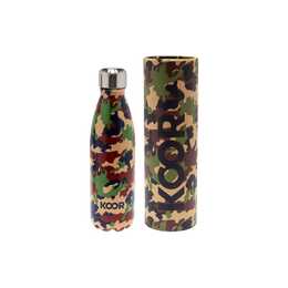 KOOR Gourde isotherme Camouflage (0.5 l, Caramel, Multicolore)