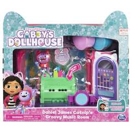 SPINMASTER Gabby's Dollhouse Deluxe Room DJ Catnips Musicroom Set de figurines de jeu