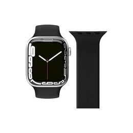 VONMÄHLEN Solo Loop Armband (Apple Watch Series 7 / Ultra / Series 2 / Series 5 / SE / Series 8 / Ultra 2 / Series 1 / Series 9 / Series 3 / Series 4 / Series 6, Schwarz)