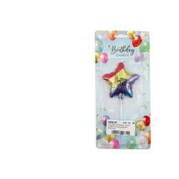 ROOST Candela per torta Happy Birthday (2 pezzo, Compleanno, Multicolore)