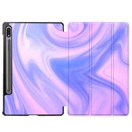 EG Flip cover pour Samsung Galaxy Tab S7 FE 12.4" (2021) - liquide bleu