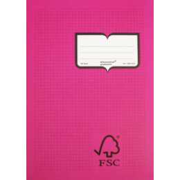 NATURA LINE Cahier (A4, Carreaux, Rose, FSC)