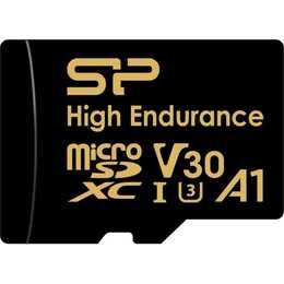 SILICON POWER MicroSDHC High Endurance (Video Class 30, UHS-I Class 3, A1, 256 Go, 100 Mo/s)