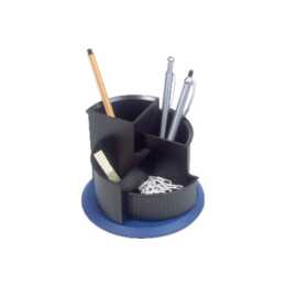 HELIT Pot a crayons (Noir, Bleu)