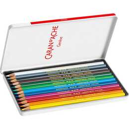 CARAN D'ACHE Farbstift Swisscolor (Mehrfarbig, 12 Stück)