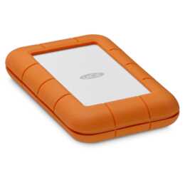 LACIE Rugged Secure (USB Typ-C, USB Typ-A, 2000 GB, Orange, Weiss)