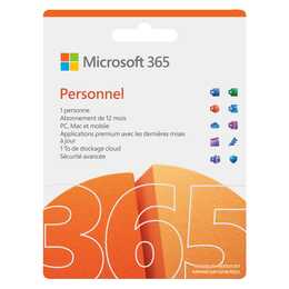 MICROSOFT 365 Personnel (Licence annuelle, 1x, 12 Mois, Français)