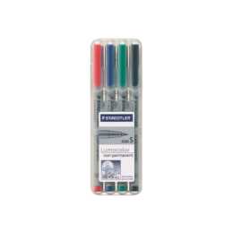 STAEDTLER Pennarello per lucidi Lumocolor 311 (Nero, Verde, Blu, Rosso, 4 pezzo)