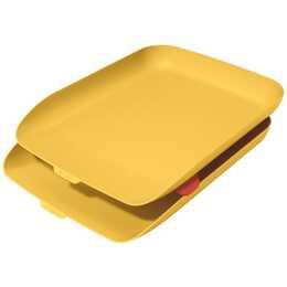 LEITZ Corbeille courrier Cosy (A4, Jaune)