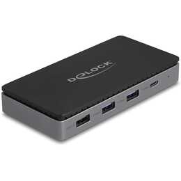 DELOCK Stazione d'aggancio (2 x HDMI, RJ-45 (LAN))