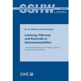 Lenkung, Führung und Kontrolle in Genossenschaften