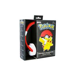 OTL TECHNOLOGIES Pokémon Pokéball Kinderkopfhörer (On-Ear, Rot, Weiss)