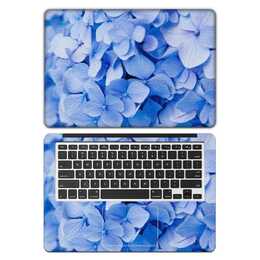 EG Autocollant de design (10", Fleurs, Bleu)