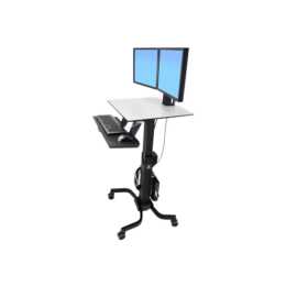 ERGOTRON WorkFit-C, Dual Sit-Stand Chariot multimédia