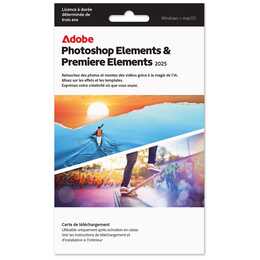 ADOBE Photoshop Elements 2025 + Premier Elements 2025 (Licenza annuale, 36 Mesi, Francese)