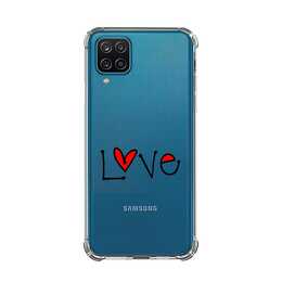 EG Backcover (Galaxy A12, Liebe, Transparent)