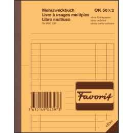 FAVORIT SPA Durchschreibeblock (A6, Kariert)