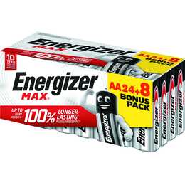 ENERGIZER Max Alkaline Batterie (AA / Mignon / LR6, 32 pièce)