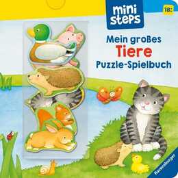 ministeps: Mein grosses Tiere Puzzle-Spielbuch. Ab 18 Monaten