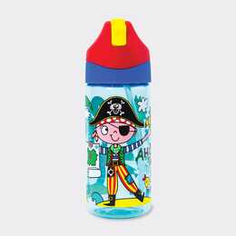 RACHEL ELLEN Gourde enfants Pirat (0.35 l, Transparent, Rouge, Multicolore)