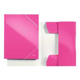 LEITZ Cartellina con elastico Wow (Pink, A4, 1 pezzo)