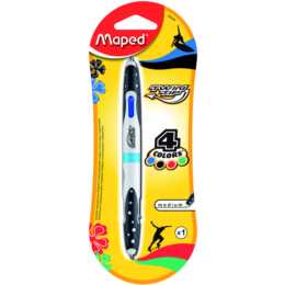 MAPED Stylo à bille Twin Tip (Bleu, Vert, Noir, Rouge)