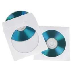 HAMA CD/DVD/BD Papier-Schutzhüllen, 100 Stück