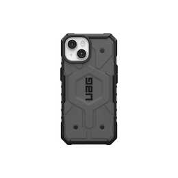 URBAN ARMOR GEAR Backcover (iPhone 15, Transparente, Ice, Bianco)