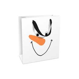 BRAUN + COMPANY Sachet cadeau  Happy Snowman  (Orange, Noir, Bonhomme de neige)