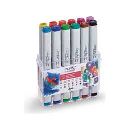 COPIC Pennarello indelebile (Viola, Giallo, Marrone, Nero, Blu, Verde, Rosso, Pink, 8 pezzo)