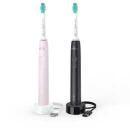 PHILIPS Sonicare 3100 Duo (Schwarz, Rosa, Weiss)