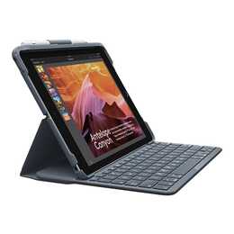 LOGITECH Slim Folio Type Cover (10.2", iPad Gen. 8 2020, iPad Gen. 7 2019, Nero)