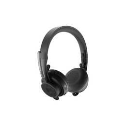 LOGITECH Office Headset Zone Wireless Plus (On-Ear, Kabellos, Schwarz)