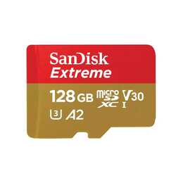 SANDISK MicroSDXC Extreme (Class 10, A2, 128 GB, 160 MB/s)