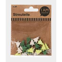 I AM CREATIVE Miniature di feltro (Legno, Natale, 24 pezzo)