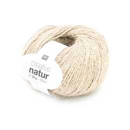 RICO DESIGN Lana Creative Natur (50 g, Crema, Beige)