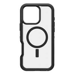 OTTERBOX Backcover MagSafe Defender (iPhone 16 Pro Max, Transparent, Noir)