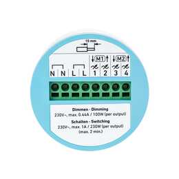 DINGZ Wandtaster DZ1B-4CH + DZ1F-4B-DG (WiFi, WLAN)