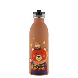 24BOTTLES Gourde enfants Sweet Bear (0.5 l, Brun, Orange)