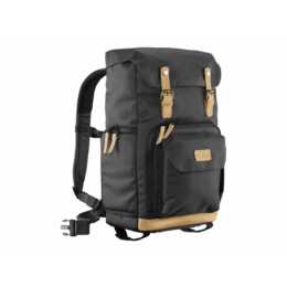 MANTONA Luis Retro Kamera Rucksack (Schwarz)